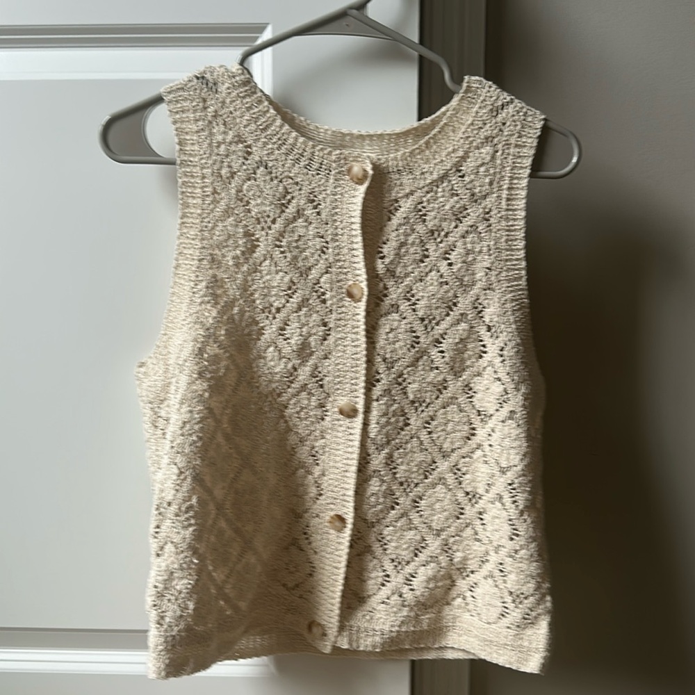 Sezane Ron Top Ecru - Size M